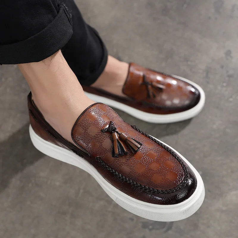 Slip On Genuine Leather British Casual Shoes